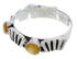 Sterling Silver Yellow Mother Of Pearl Stackable Ring Size 5 UX34857